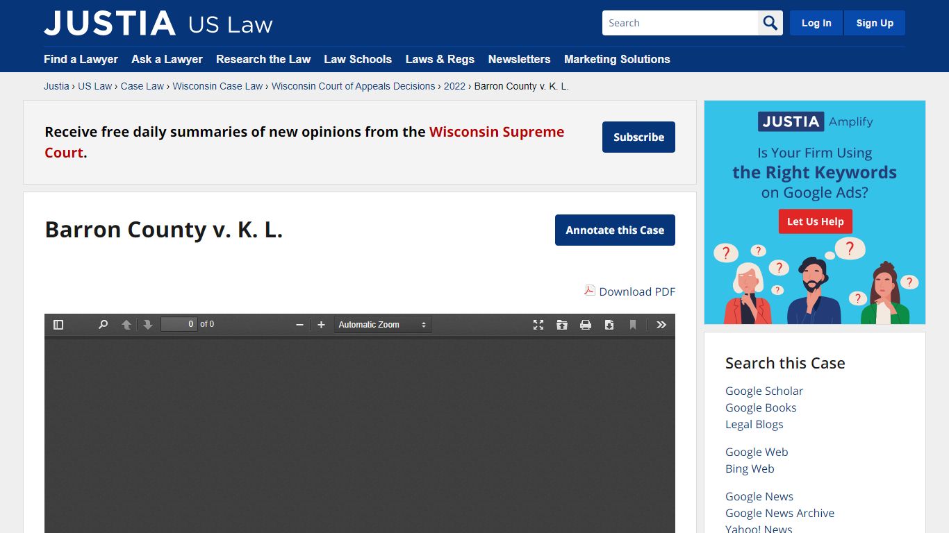 Barron County v. K. L. :: 2022 :: Wisconsin Court of Appeals Decisions ...